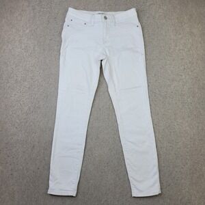 Mavi Jeans Womens 26 White Denim Pants Adriana Ankle Stretch Preppy